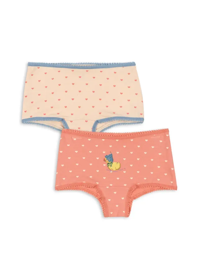 Konges Sløjd Basic Hipster 2-Pack Coeur Meisjes Katoen