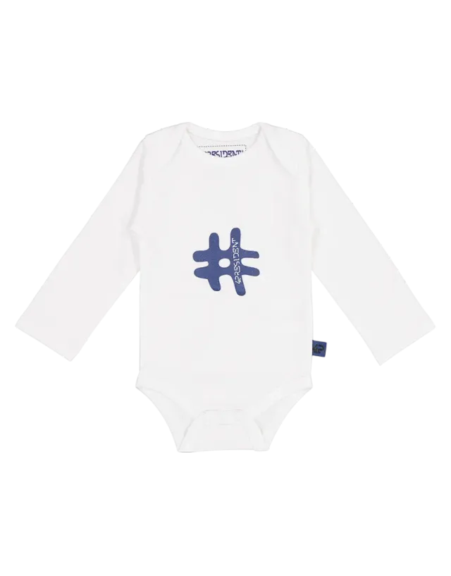 4President Skye White romper wit katoen maat 50