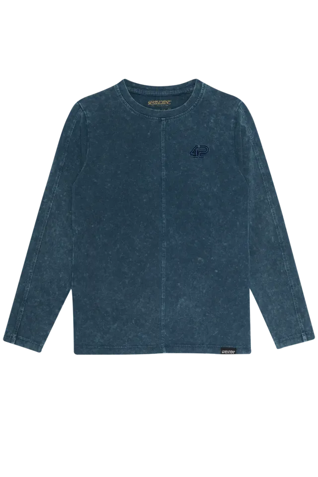4President Noud Blue longsleeve jongens katoen