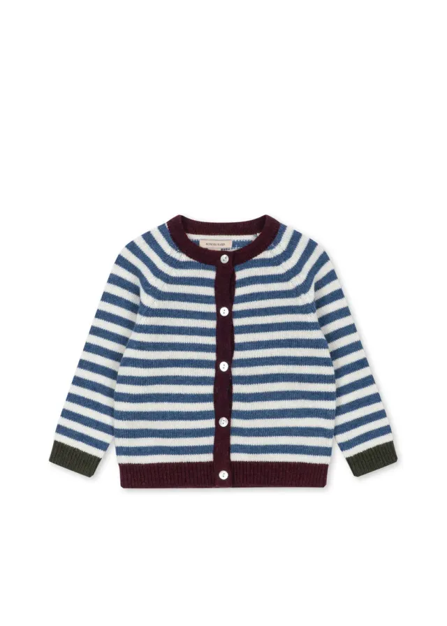 Konges Sløjd Belou Cardigan vest autumn stripe wolmix