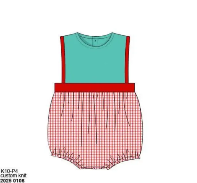 Busy Bee Smocks Strawberry Field sunsuit jongens NB defect