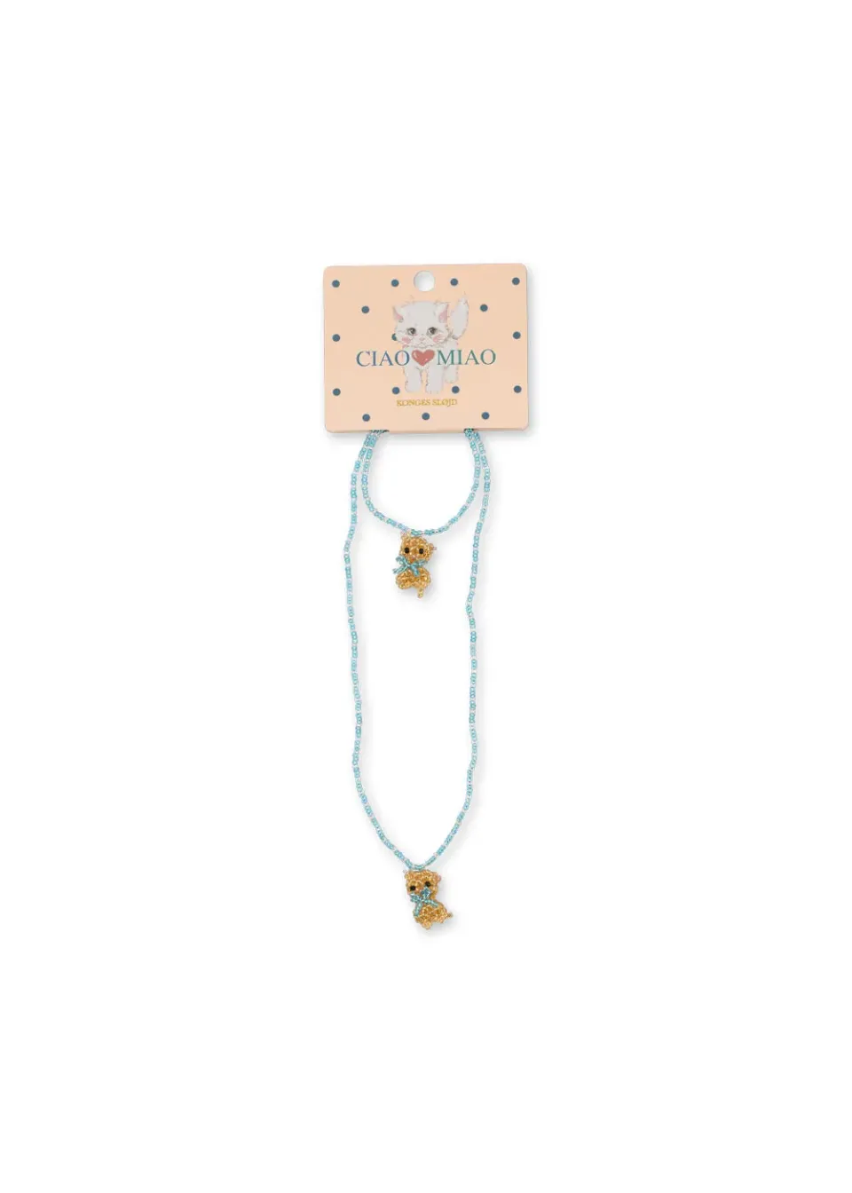 Konges Sløjd Kitty ketting en armband set kitty glaskralen