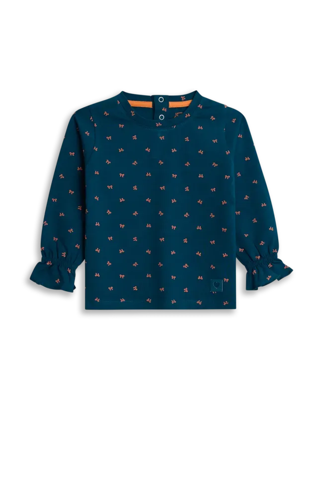 4President Elske shirt meisjes blauw strikjes