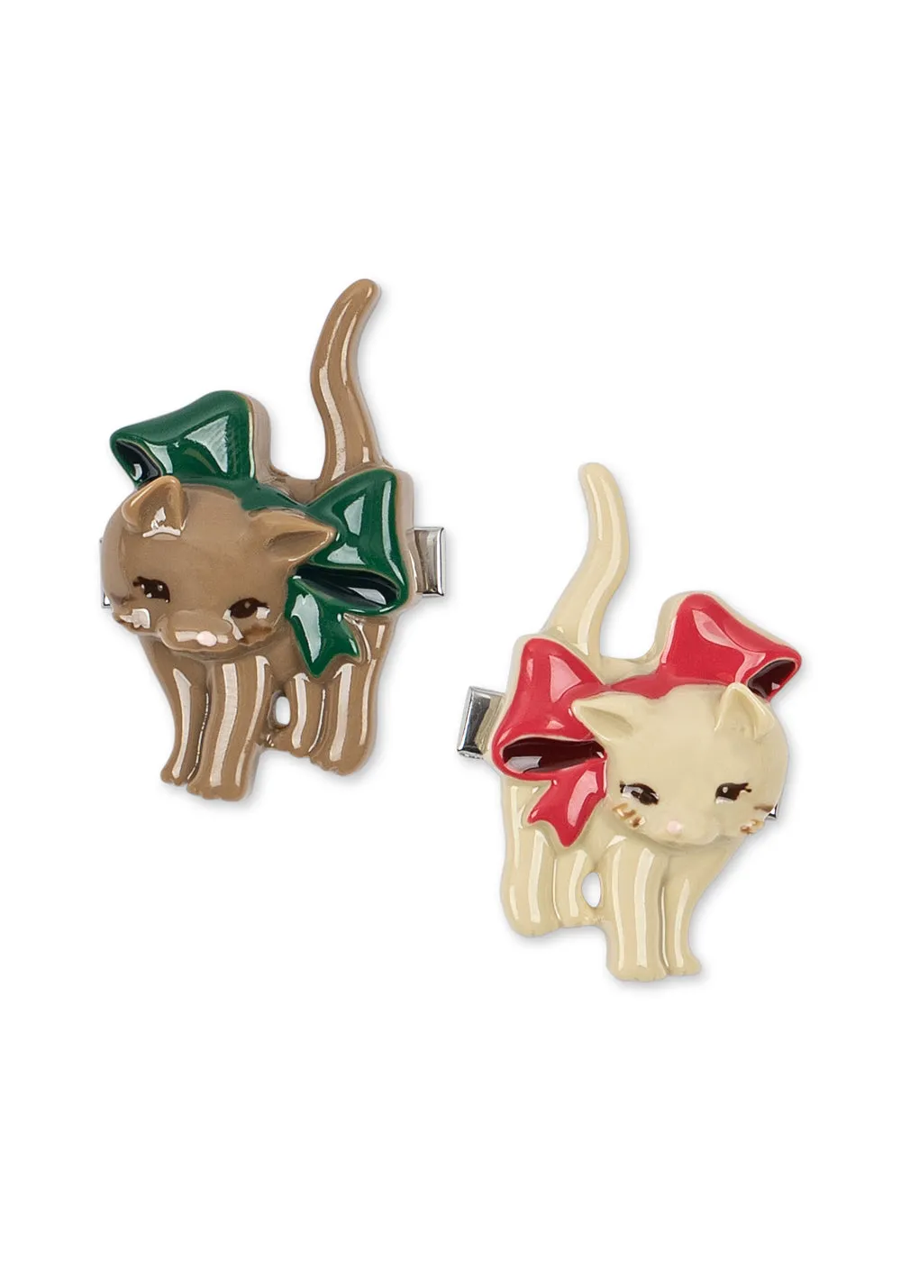 Konges Sløjd Bow Kitty haarclips katje 2-pack