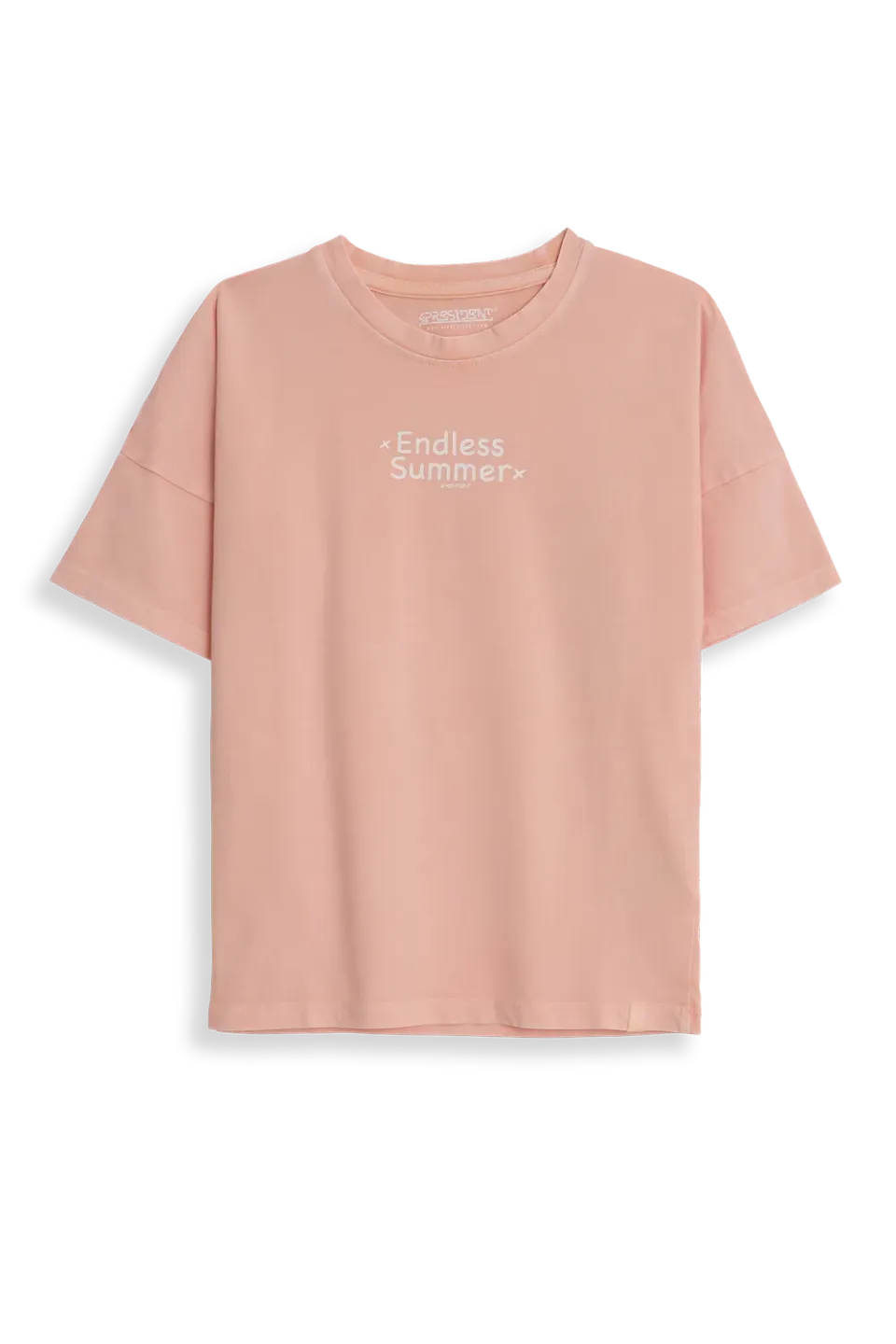 4President Romy T-shirt meisjes peach quartz katoen