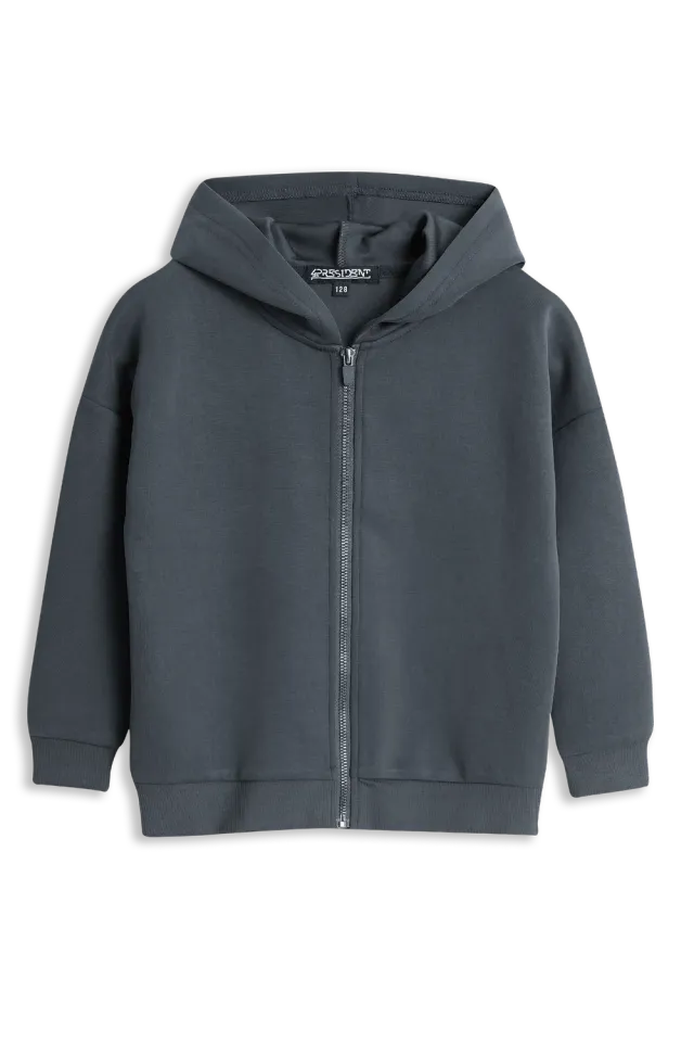 4President Mia Antra vest hoodie antraciet modal