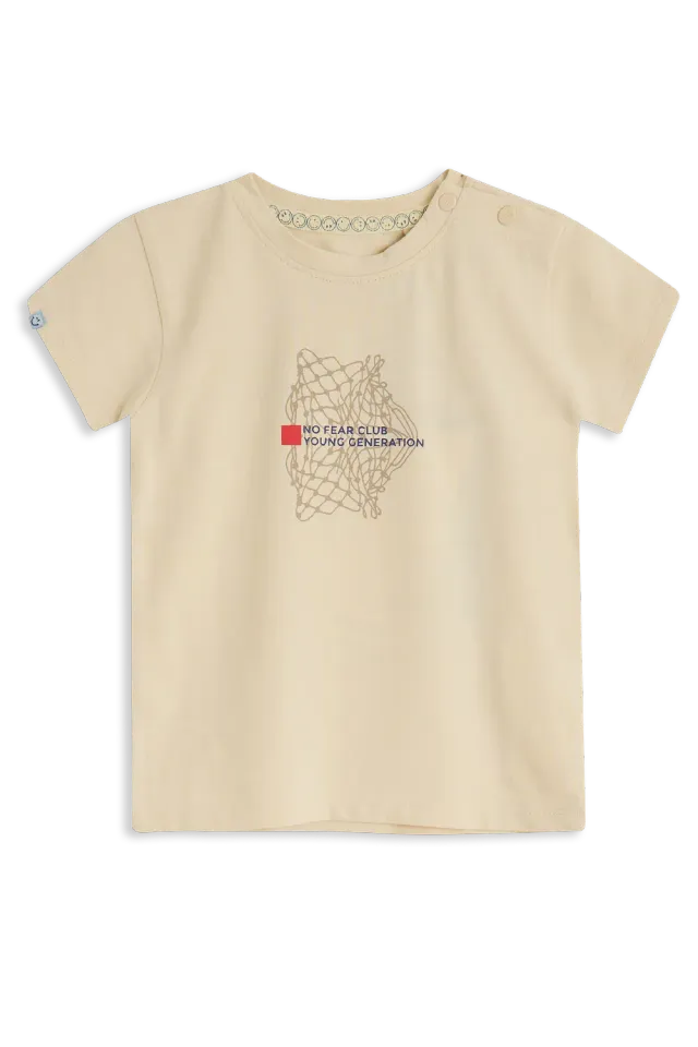 4PRESIDENT Oz Sand T-shirt jongens zand katoen
