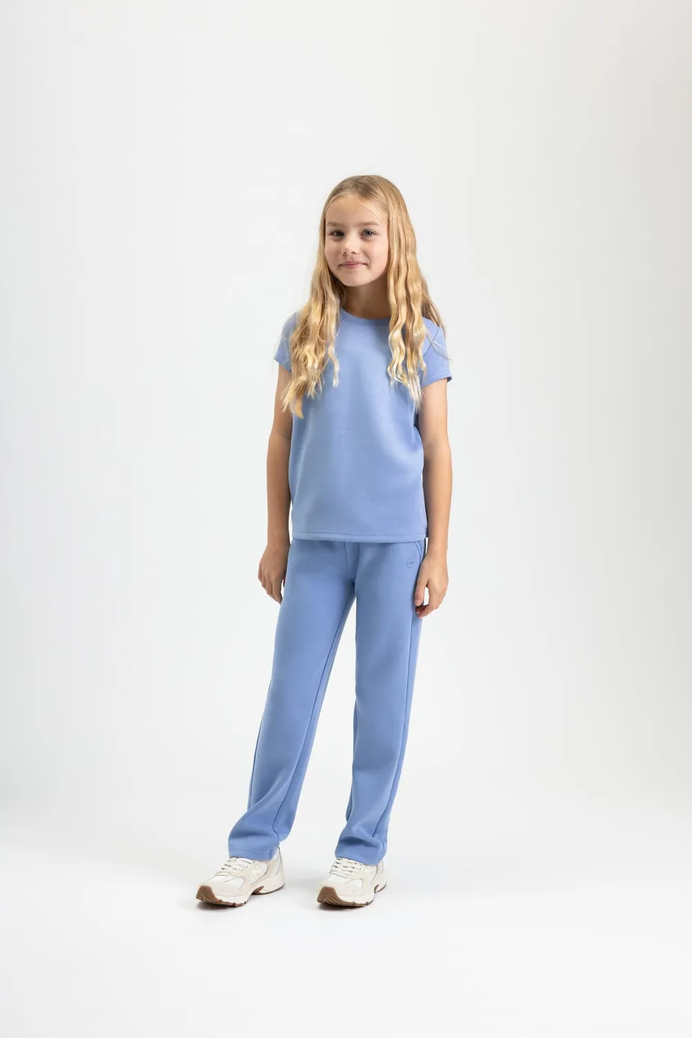 4PRESIDENT Naima Light Blue t-shirt meisjes lichtblauw stretch