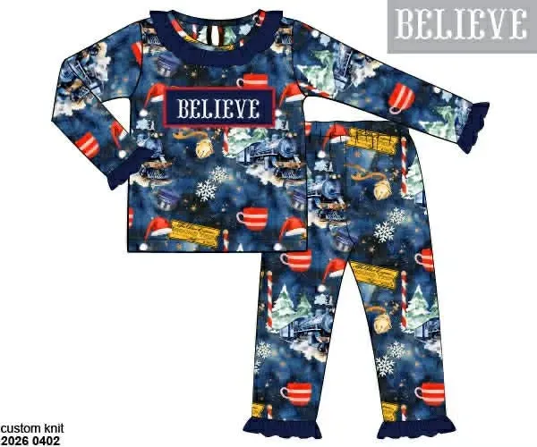 Busy Bee Smocks Believe lounge set meisje smock tricot 2-delig