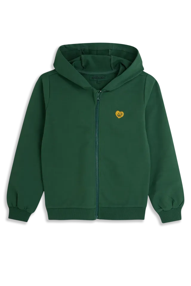 4PRESIDENT Ayla Green sweater groen meisjes met rits