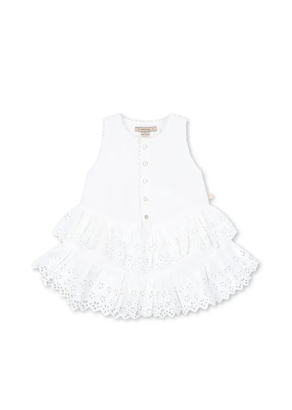 Konges Sløjd Evelina Jurk Bright White Biokatoen GOTS