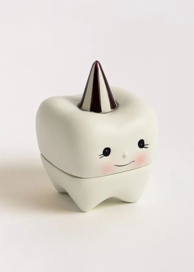 Konges Sløjd tandendoosje off white 9 cm decoratie
