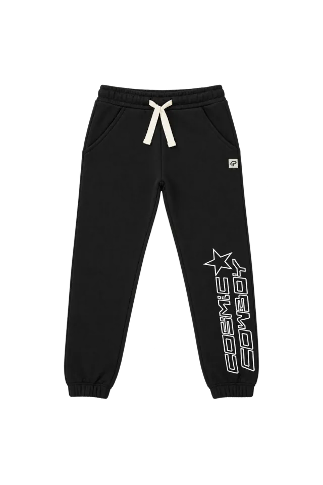 4President Lorenzo2 joggingbroek zwart jongens katoen