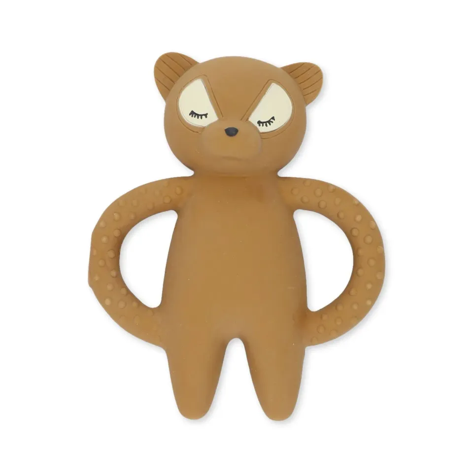 Konges Sløjd bijtring wasbeer caramel brown rubber