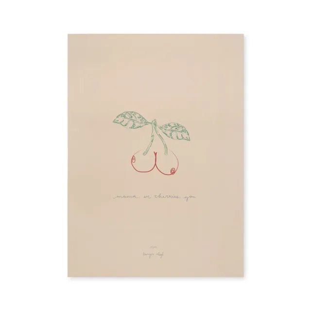 Konges Sløjd Poster A3 poster cherry FSC-papier