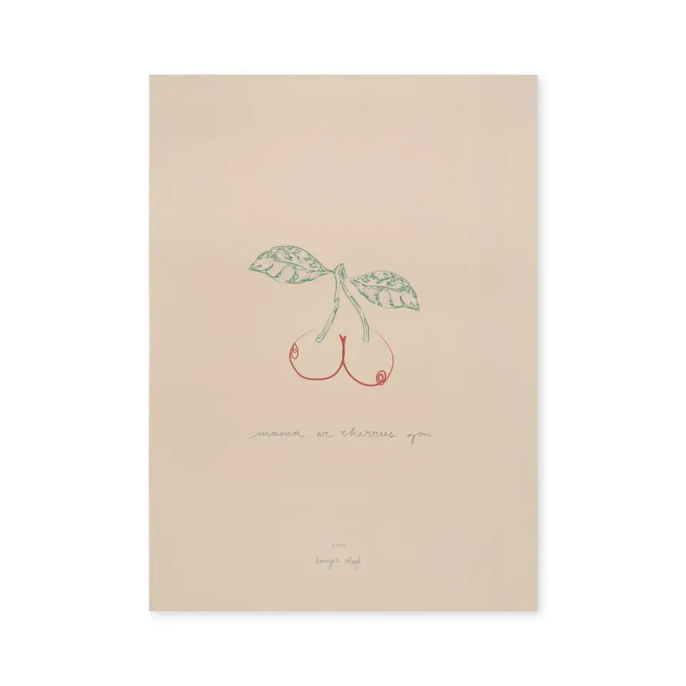 Konges Sløjd Poster A3 poster cherry FSC-papier