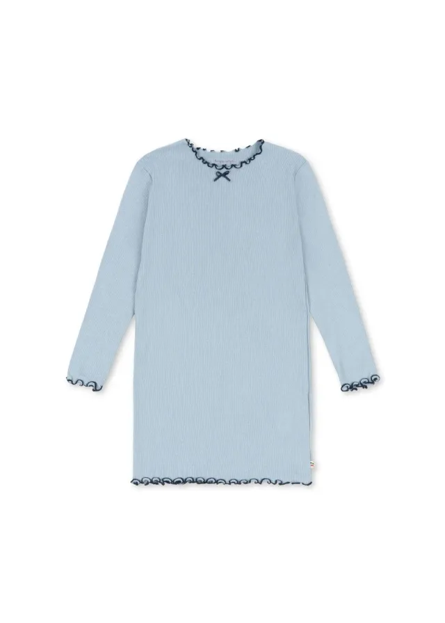 Konges Sløjd Rivi jurk blue fog biokatoen
