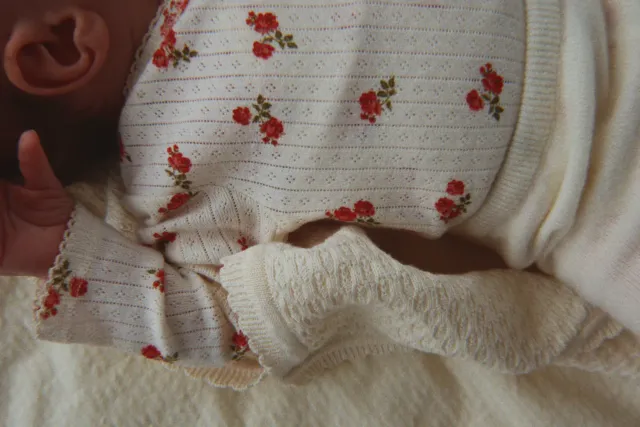 Konges Sløjd Minnie newborn rompertje rosa rouge biokatoen