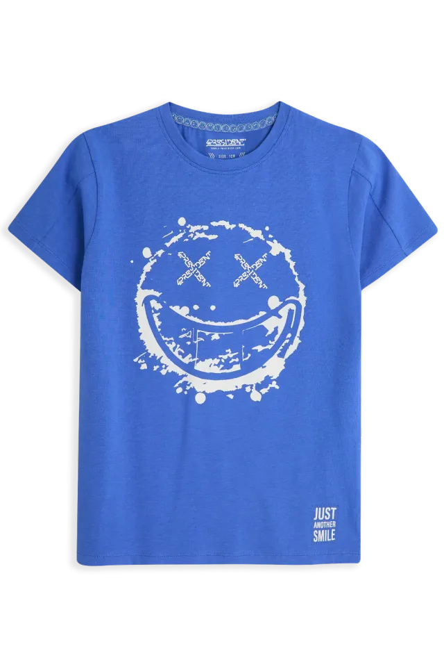 4President Palmer Blue t-shirt jongens smiley print