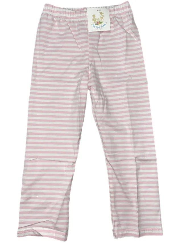 Busy Bee Smocks Pink Stripe knit broek 6M streep
