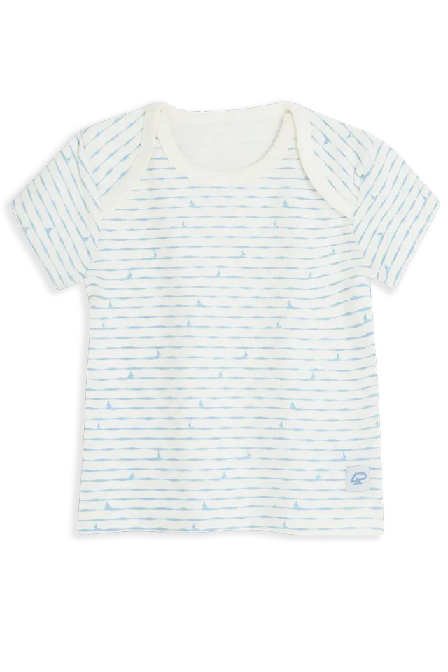 4PRESIDENT Yvan White T-shirt wit baby strepen