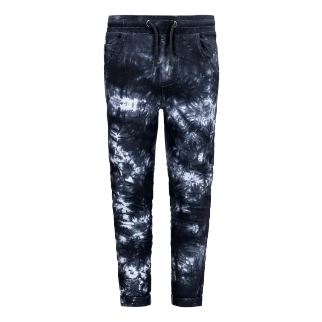 4President Amir Black jongensjogger tie-dye katoen