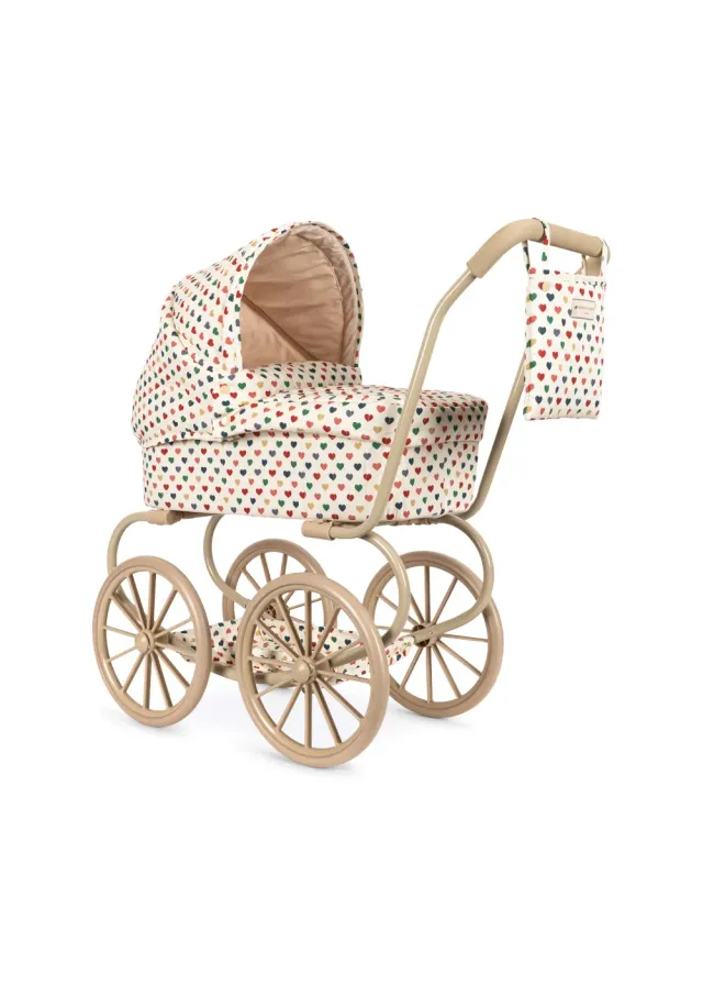 Konges Sløjd Minnie Poppenwagen coeur coloré vintage