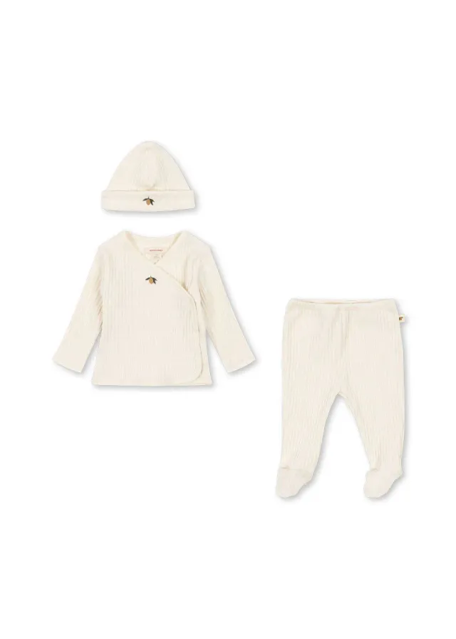 Konges Sløjd Nia Lemon babyset 3-delig bio