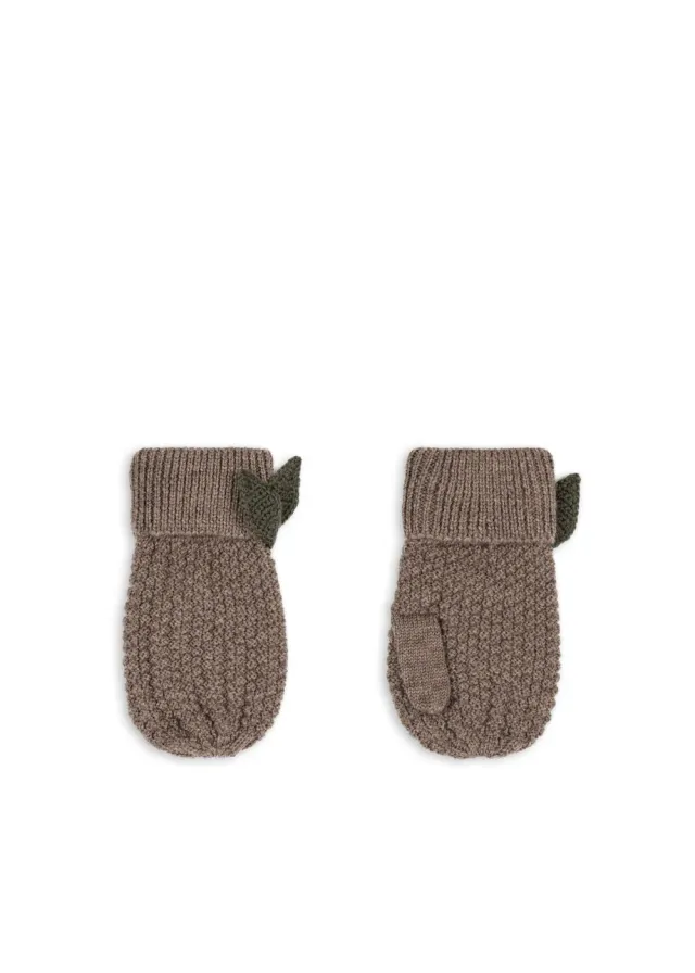 Konges Sløjd Fruity wanten bunny brown melange merino
