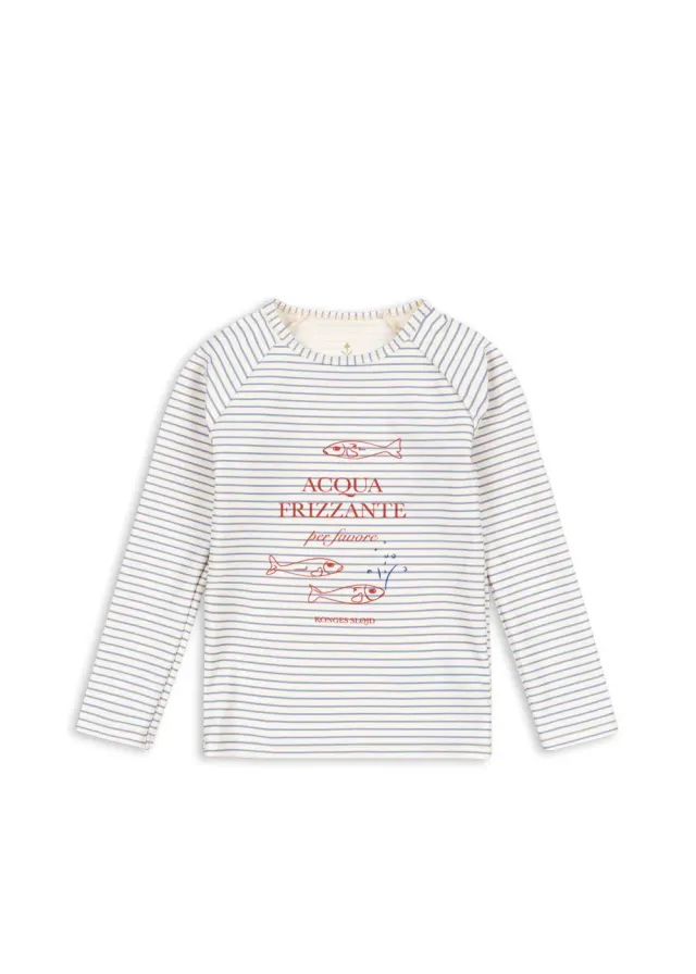 Konges Sløjd Aster Zwemshirt Stripe Bluie UPF 50+