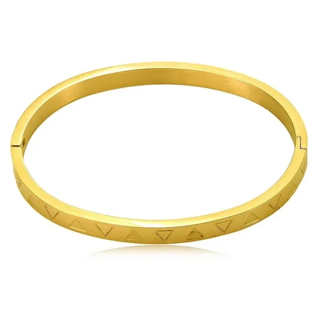 SODA FASHION Driehoek armband staal goud