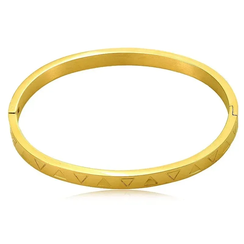 SODA FASHION Driehoek armband staal goud