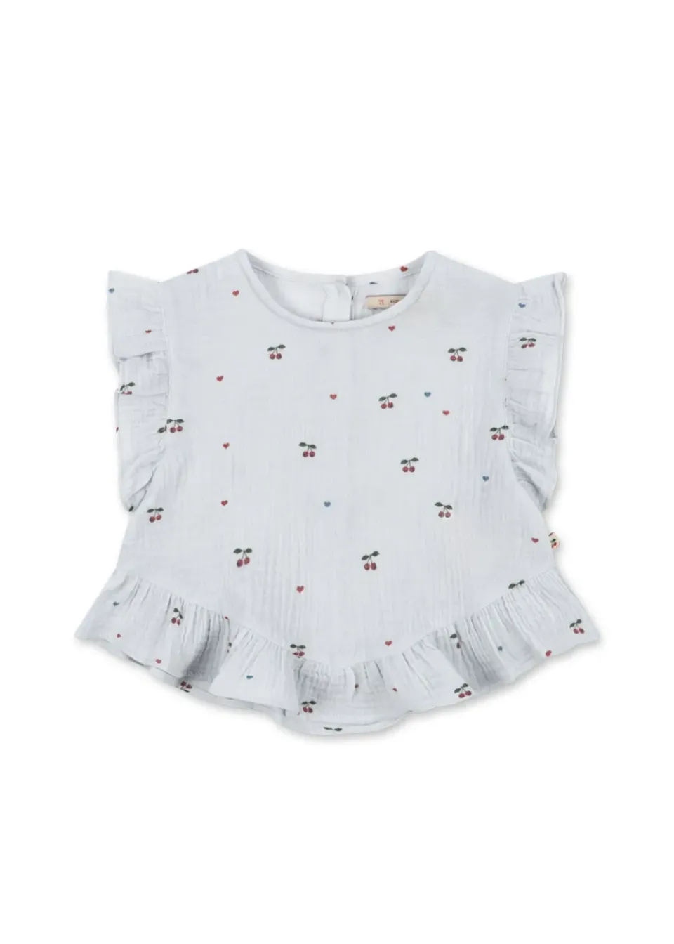 Konges Sløjd Coco Top cherry blue coeur biokatoen