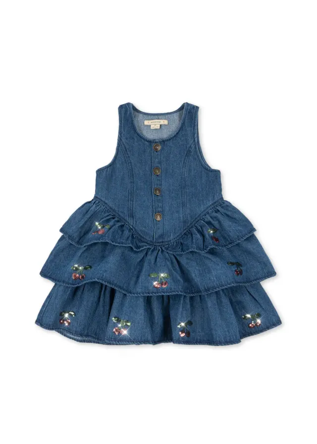 Konges Sløjd Elba Jurk denim blue biokatoen kersen