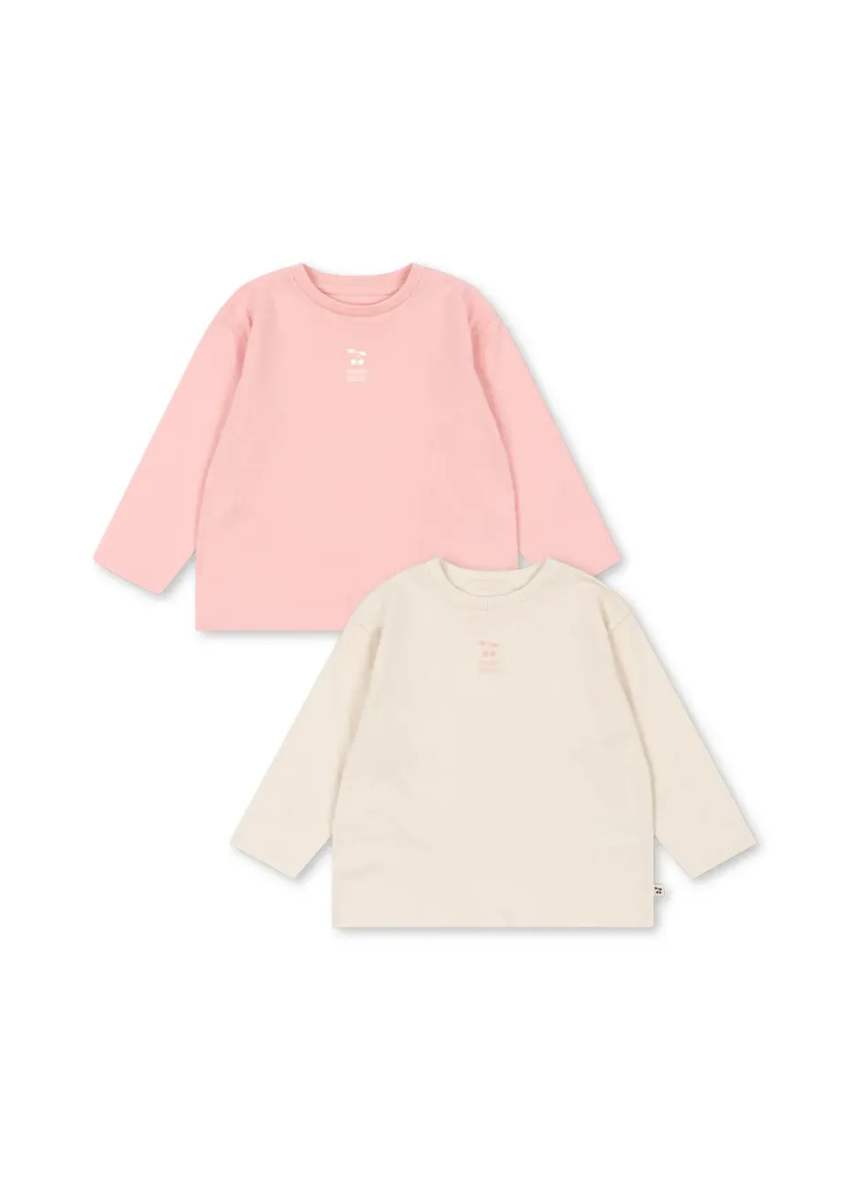 Konges Sløjd Lin longsleeves pink dolphin 2-pack biokatoen