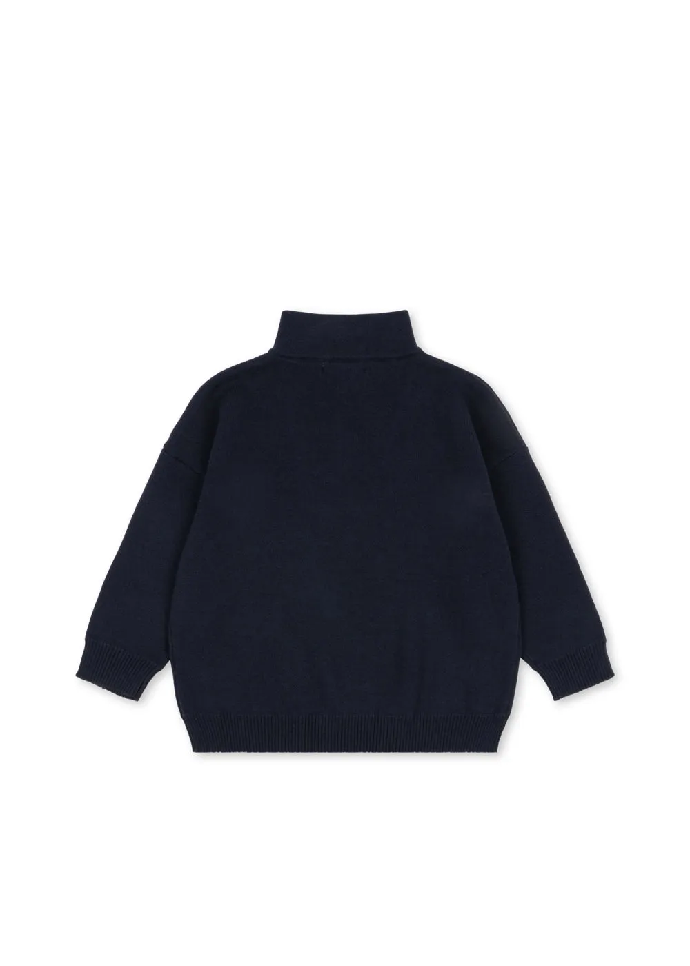 Konges Sløjd Mano trui total eclipse half-zip katoen