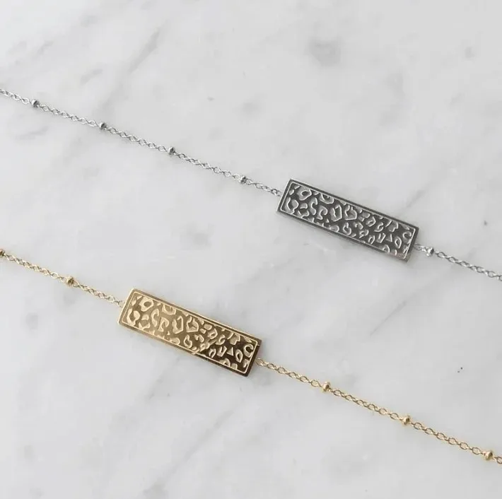 Soda Fashion Leopard Bar armband zilver