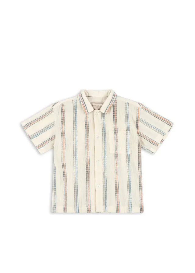 Konges Sløjd Vincent overhemd antique white seersucker