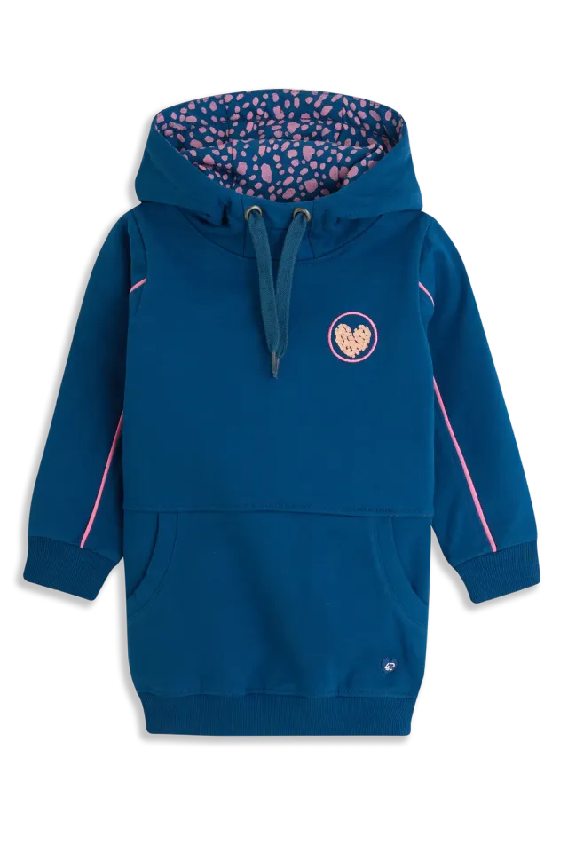4President Bella Blue hoodie jurk blauw oversized