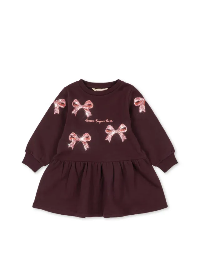 Konges Sløjd Lou sweatjurk decadent chocolate paillet