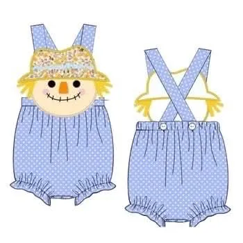 Busy Bee Smocks Scarecrows sunsuit meisjes woven 3M
