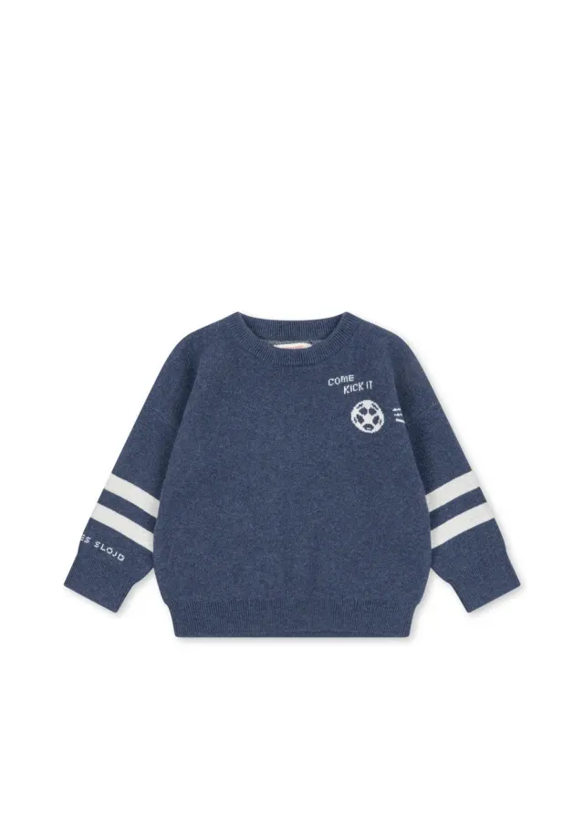 Konges Sløjd Lapis wollen blouse dark navy wolmix