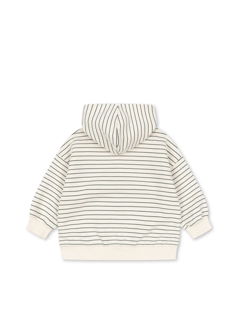 Konges Sløjd Amio Zip hoodie cilantro stripe biokatoen