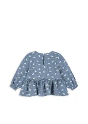 Konges Sløjd Vida Shirt blouse boucle blue biokatoen