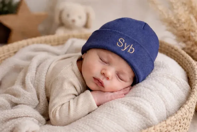 SODA FASHION Newborn muts donkerblauw katoen