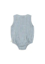 Konges Sløjd Elliot trio bleu stripe rompertje seersucker