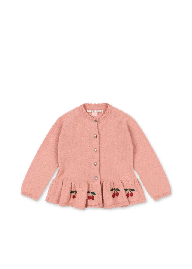 Konges Sløjd Cypres Cardigan vest rosette biokatoen