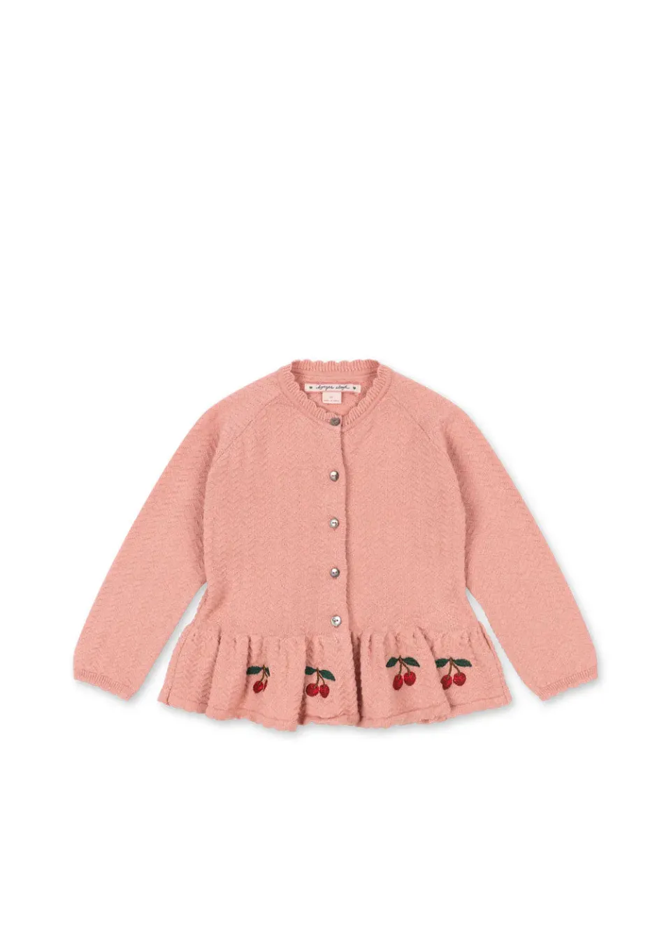 Konges Sløjd Cypres Cardigan vest rosette biokatoen
