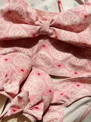 Konges Sløjd Edith Bikini Lacy Pink met strikjes