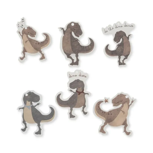 Konges Sløjd Cadeaulabels Dino Set van 12 FSC-papier